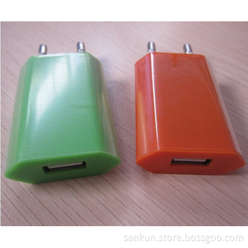 Wholesale Colorful EU Plug AC Mini USB Wall Charger for e-cig /ipad/iphone ( OEM/ODM)